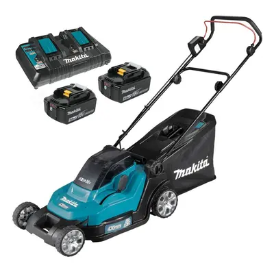 Makita DLM432 Twin 18v / 36v LXT Cordless 43cm Lawn Mower Soft Start x 5AH