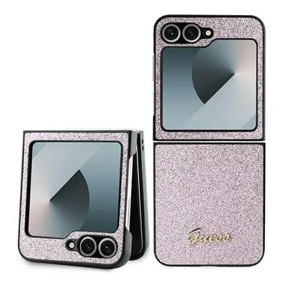 Guess 4G Glitter Script Case for Samsung Galaxy Z Flip Pink - GUHCZF6HGGSHP