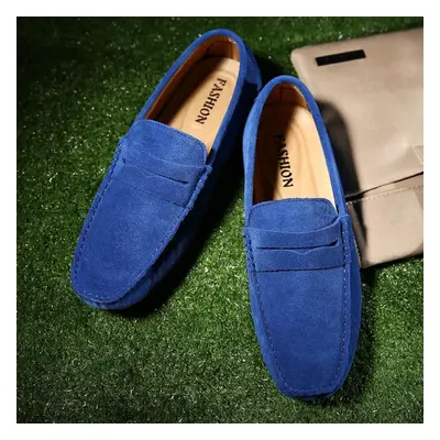 (blue, EU: 50) Men's Moccasins Penny Wildsmith Loafer Driving Gommino Comfort Flats Casual Slip-