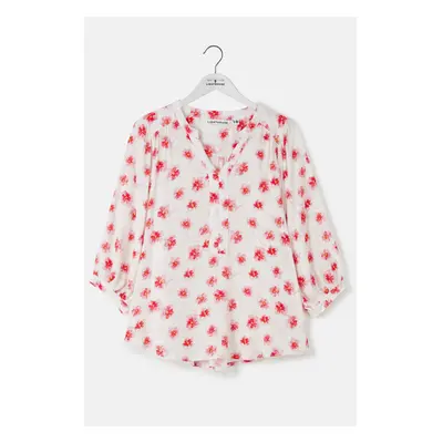 (UK 16, Soft Pink Floral) Lola Womens Blouse