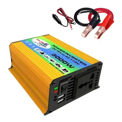 (yellow, AC110V) Set Car 3000w Power Inverter Solar Peak Dual Fast Charging Usb Ports