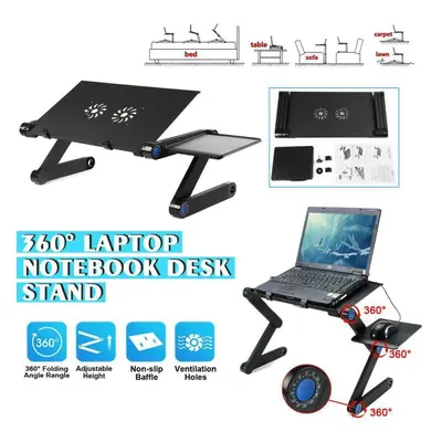 Portable Folding Laptop Base Stand Adjustable Desk Computer Bedside Table Tray For Sofa Bed Couc