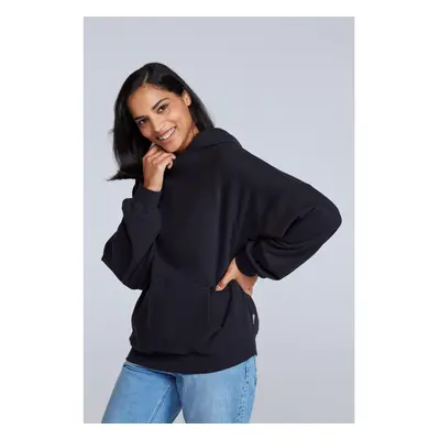 (20 UK, Jet Black) Animal Womens/Ladies Idol Drop Shoulder Hoodie