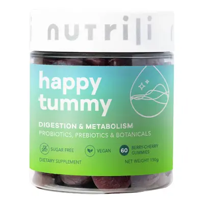 Nutrili Happy Tummy Probiotics Gummies (150g) Probiotics, Prebiotics, Botanicals & Vitamins - Gu