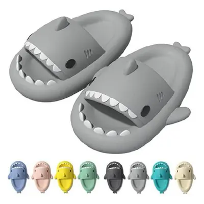 (light gray, 48-49) Breathable Shark Slippers Eva Slippers Men&apos;s Women&apos;s Summer Indoor