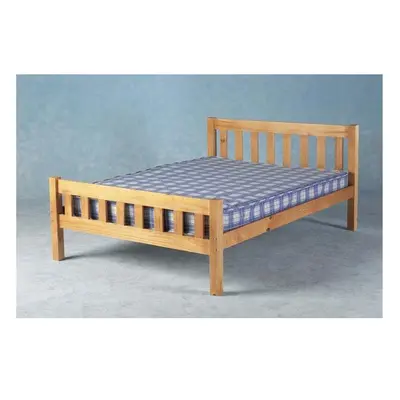 (3ft Single, Caramel) Sabile Wooden Bed Frame with Tanya Mattress