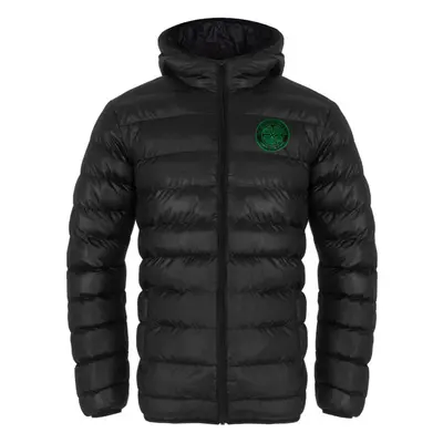 (Black Crest, Years) Celtic FC Boys Jacket Hooded Winter Quilted Kids OFFICIAL Football Gift