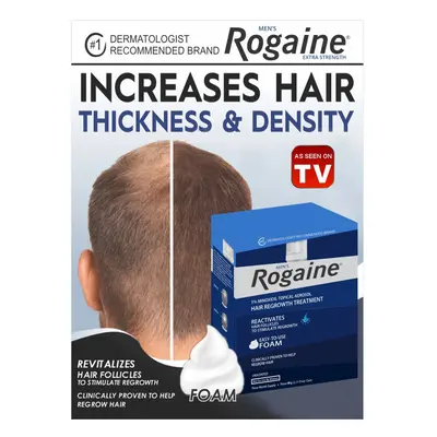 Rogaine 5% Minoxidil Foam 3-Month Supply for Hair Loss and Regrowth