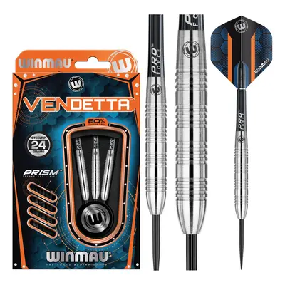 Vendetta Gram Professional Steeltip Tungsten Darts Set with Flights and Shafts (stems)