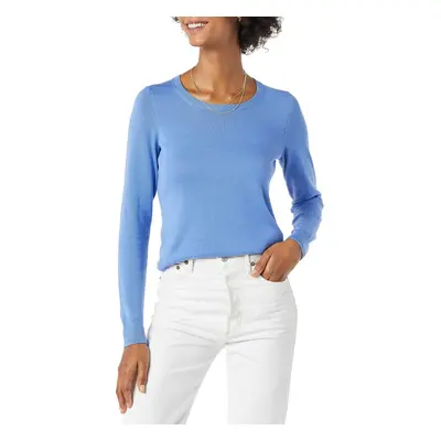 Amazon Essentials Women's Long-Sleeve Lightweight Crewneck Sweater Available in Plus Size Blue X