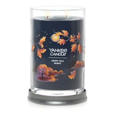 Yankee Candle Crisp Fall Night Scented Signature 20oz Large Tumbler 2-Wick Candle Over Hours of 