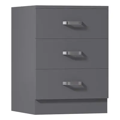 FWStyle Tunis Drawer Bedside Chest of Drawers Matt Grey