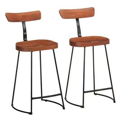 (dark brown and black, x x cm) vidaXL Gavin Bar Stools Dining Room Chair Seat Stool Solid Mango 