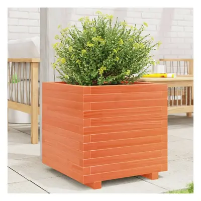 vidaXL Garden Planter Outdoor Flower Pot Planter Pot Wax Brown Solid Wood Pine