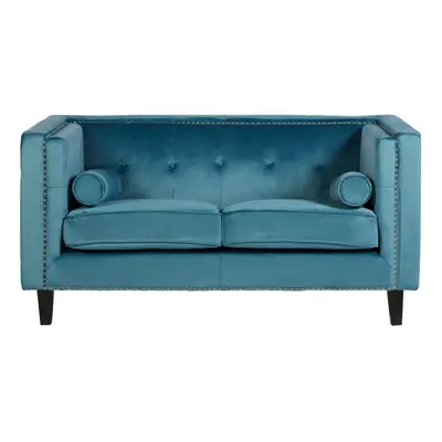 Premier Housewares Felisa Seat Blue Velvet Sofa