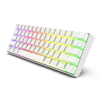 (White, Yellow Switch V2) Wired Mechanical Keyboard Optical Switch Pudding Keycaps RGB Keys Hot 