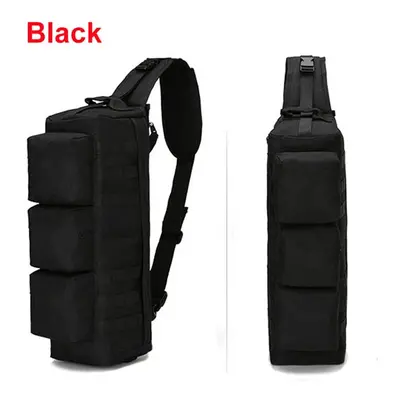 (Black) Outdoor Climbing Backpack Nylon Rucksacks Men Tactical Sports Hiking Camping Trekking Fi