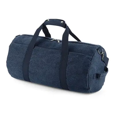 (Vintage Oxford Navy) Bagbase Vintage Canval Barrel Bag