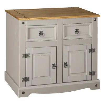 Corona Grey Sideboard Door Drawer Cabinet Storage Cupboard Pine