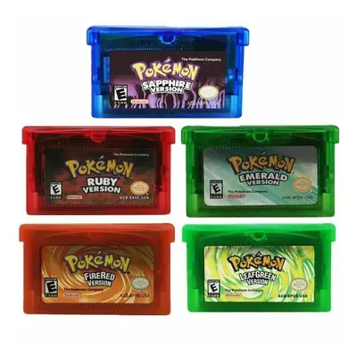 (5 All in Set) Pokemon Game Card NINTENDO Pokemon Ruby Games GBA Game Boy Advance