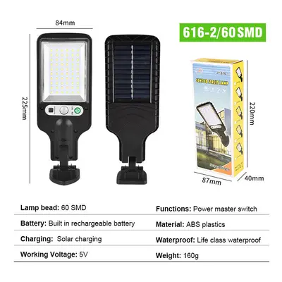 (60SMD(Without remote controller)) LED Solar Wall Light Modes Motion Sensor Light Control IP65 W