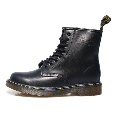 (Black, 42) Jadon retro work boots 8-hole motorcycle boots men's shoes couples high-top British 