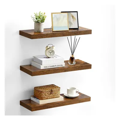 VASAGLE Wall Shelves Set of Floating Shelves Wall Mounted x 23.6 x 1.5 Inches Display Shelves fo