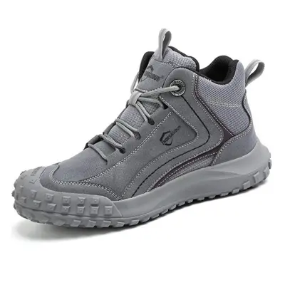 (grey, 43) Men&apos;s Work Safety Boots Protective Indestructible Boots Anti-slip Anti-smashing 