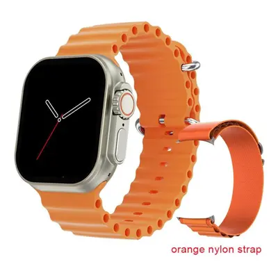 (orange, Alpine nylon) New Smart Watch Body Temperature Ultra Series Nfc Smartwatch Wireless Cha