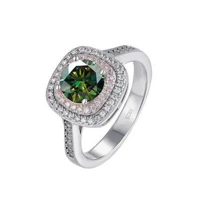 (green, 9) Bagueringen Carat Moissanite Diamond Ring For Engagement Wedding Women&apos;s S925 St