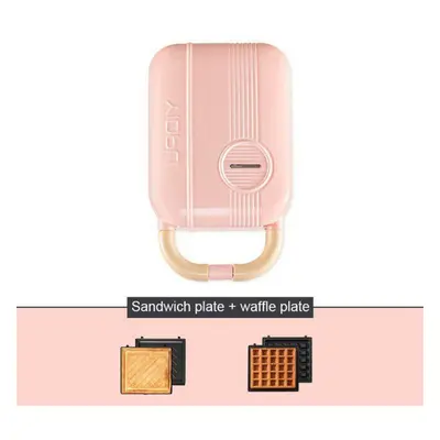 (pink, Bread machine + 2pc mould) Sandwich Maker Home Multifunction Toaster In Detachable Breakf