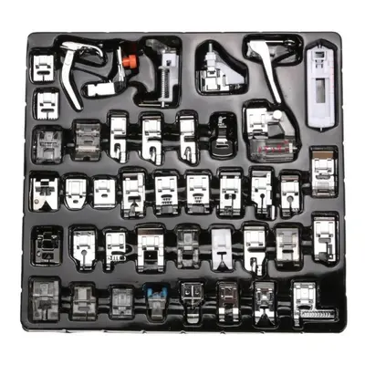 (white, 42pcs) 32/42 Pcs Sewing Machine Presser Foot Press For Brother Singer Kit Braiding Blind