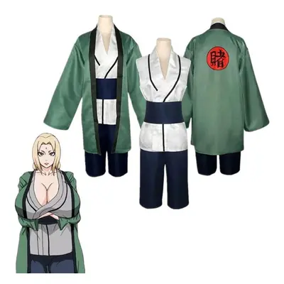 (XL-Costume) Anime Tsunade Kimono Cosplay Costume Girls Women Wig Halloween Party Carnival Carto