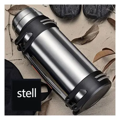 (silver, 2L) Wtempo 1.2/1.6/2/3/4l Stainless Steel Thermal Insulation Pot Outdoor Sports Large C