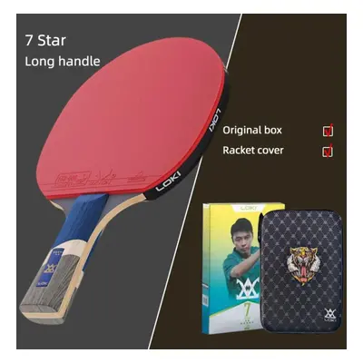 (7 Star Long Handle) Loki 7/8/9 Star Professional Ping Pong Racket Attack-loop High Sticky Table