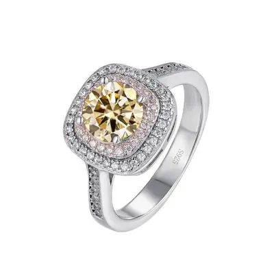 (champagne, 5.5) Bagueringen Carat Moissanite Diamond Ring For Engagement Wedding Women&apos;s S