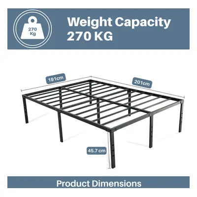 (KING( X X 45.7CM )) Twin/Double/Queen/King Metal Beds Frame Modern Stylish Comfy Bedroom Furnit