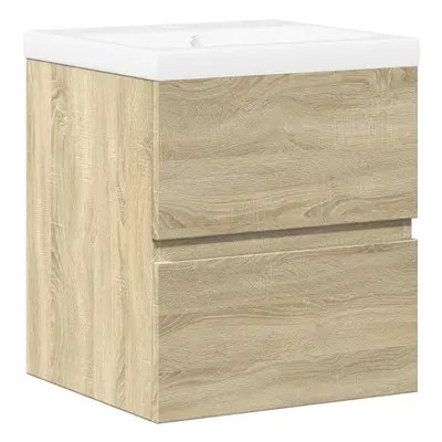 (sonoma oak, x 38.5 x cm) vidaXL Bathroom Furniture Set Cabinet Engineered Wood