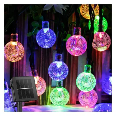 (multicolor, 22M 200LEDS) Solar Bubble Ball Outdoor Crystal Ball Lantern Christmas Light Garden 