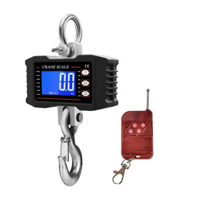 (black) Digital Hanging Scale With Remote Control 1000kg/ 2204lbs Portable Heavy Duty Crane Scal