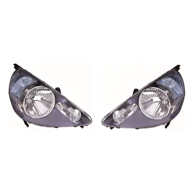 Honda Jazz Mk2 10/2004-2008 Black Inner Headlights Headlamps Pair O/S & N/S