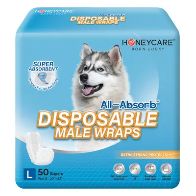 All-Absorb A24 Male Dog Wrap, Count, Large