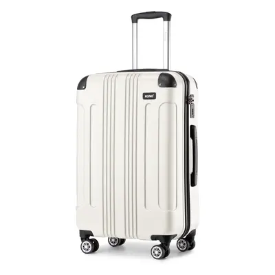 Beige Color Inch Trolley Case Hard Shell ABS Travel Suitcase With TSA Lock