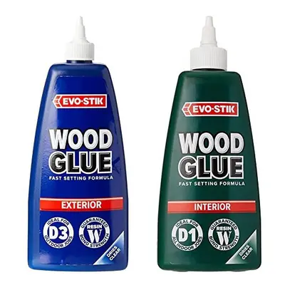 Wood Glue - Exterior, Weatherproof, Extra Strong, Fast Setting, Dries Clear, 1L & EVO-STIK Wood 