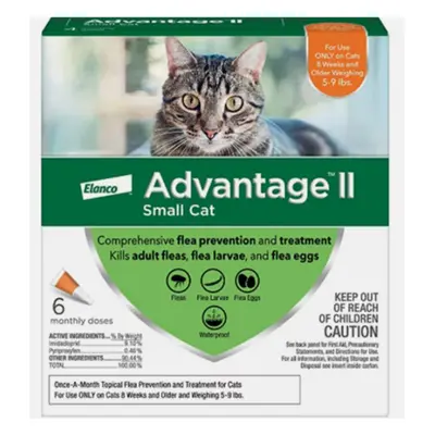 Advantage-II Vet-Recommended Fleatick Prevention for Small Cats 5-9lbs