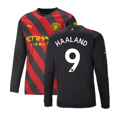 (XL) Man City Long Sleeve Away Shirt (HAALAND 9)