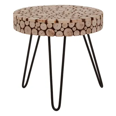 Design Round Side Table, Stable And Durable Table With Hairpin Legs, Easy To Maintain Cocktail R