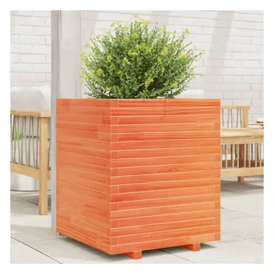 vidaXL Garden Planter Outdoor Flower Pot Planter Pot Wax Brown Solid Wood Pine