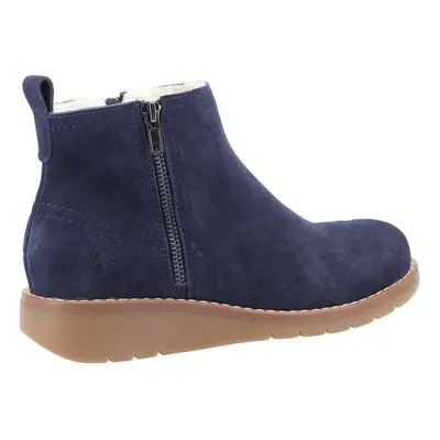 (UK 3) Hush Puppies LIBBY Womens Suede Boots Navy