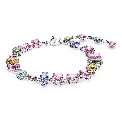 Swarovski Gema Bracelet, Multi-Coloured Crystals in a Rhodium Plated setting, from the Gema Coll